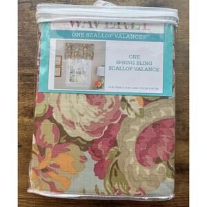 Waverly Flor ONE Scallop Spring Bling Valance 52X18 in Window Country/Floral